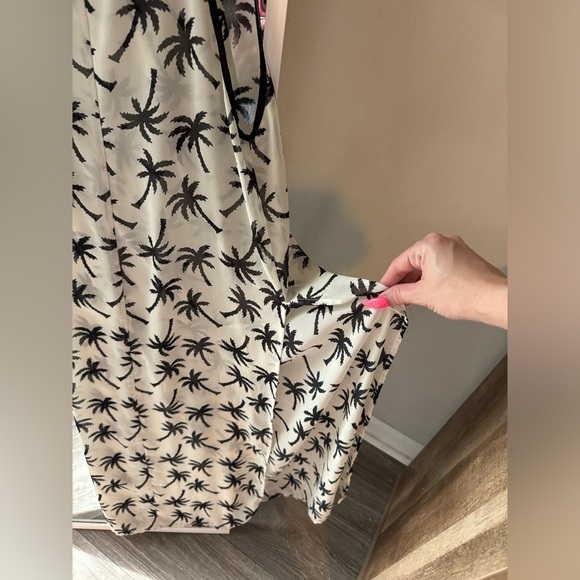 Miken Swim Palm Tree Sundress Cover-Up - Size Small, New with Slits - Picture 4 of 5